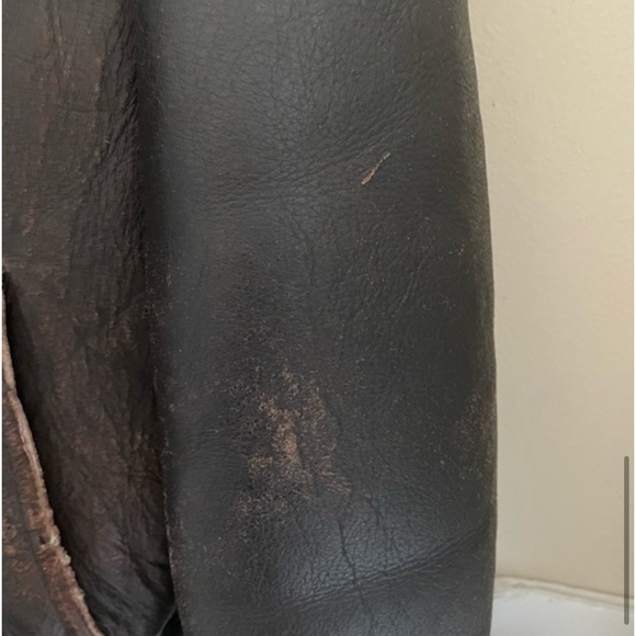 USAF BOMBER JACKET GENUINE SHEARLING
LEATHER FLIGHT TYPE G-8 SIZE XL - Picture 10 of 15